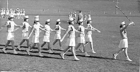 [Marching girls]