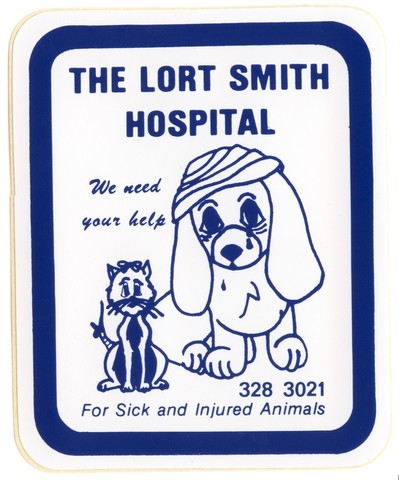 Lort Smith Hospital promotional sticker