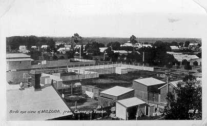 Birds eye view of Mildura from Carnegie Tower