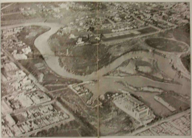 [aerial view of Yarra River at South Yarra]