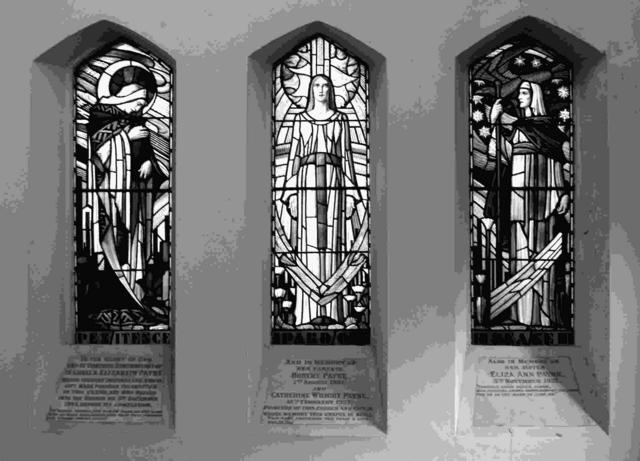 [stained glass windows at St Matthew's]