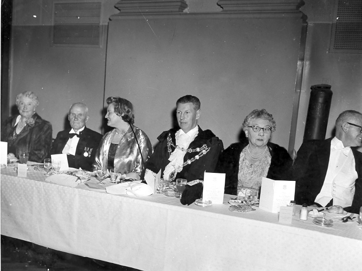 Photograph of Mayor M.S. Peden presiding at a dinner function