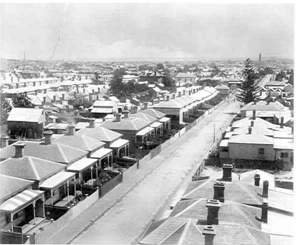 [Aerial view of part of Prahran, probably Wright's Terrace]