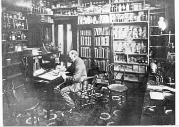 [the interior of herbalist Arthur Wilson's office in Walker Street]