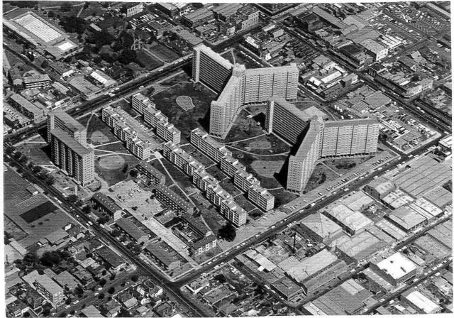 aerial view of the Horace Petty Estate in Prahran