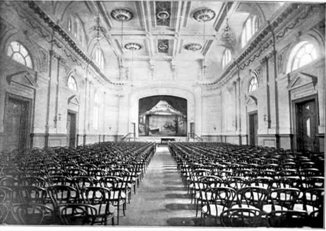 [Town hall interior]