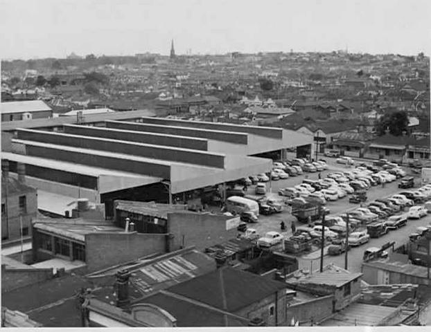 [aerial view of the rear of Prahran Market]