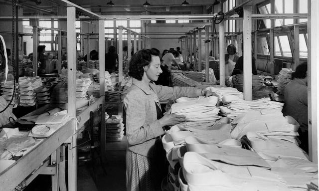 Richmond:1951.. Women working at the Pelaco factory